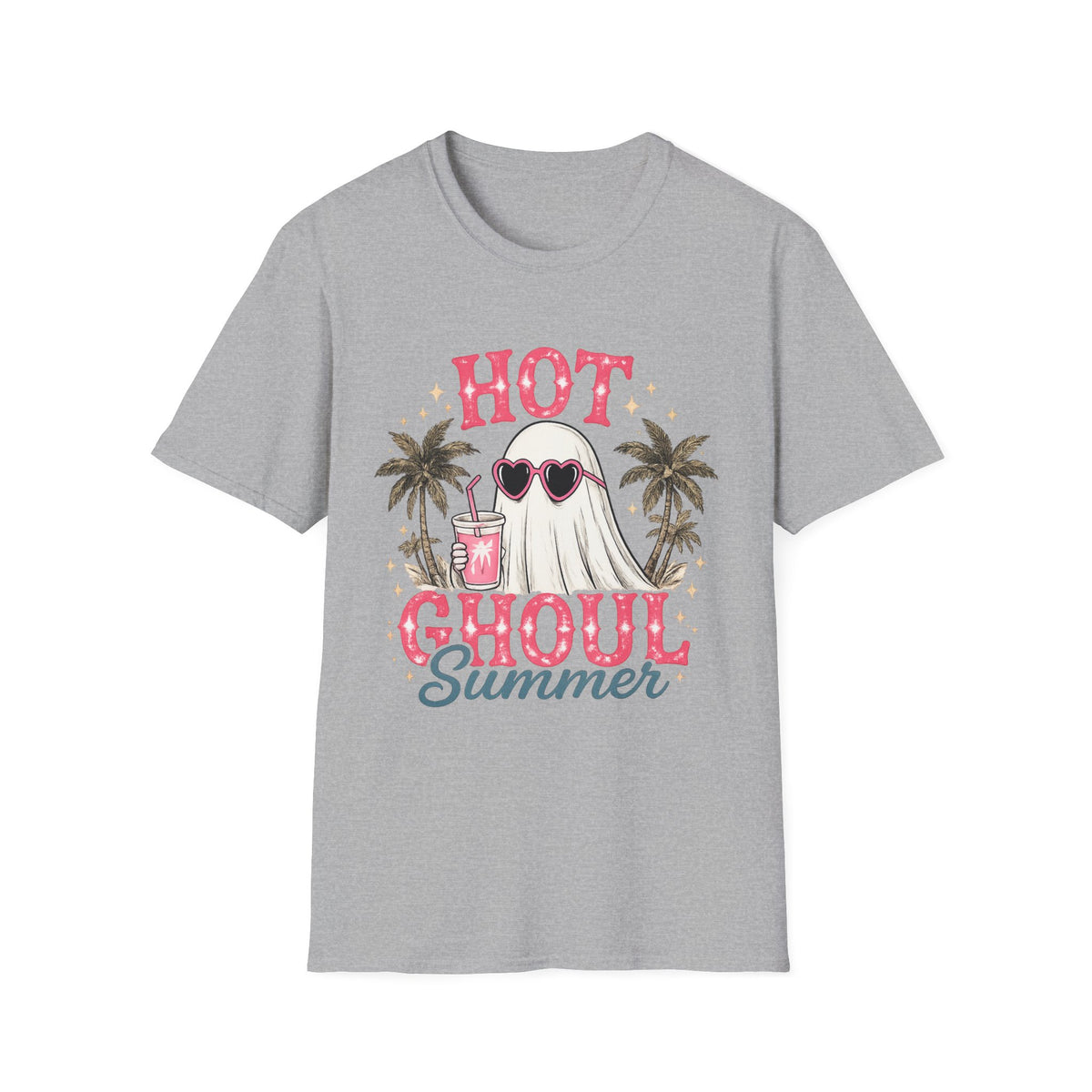 "Hot Ghoul Summer" Ghost Beach Tee - Boo Crew Boutique