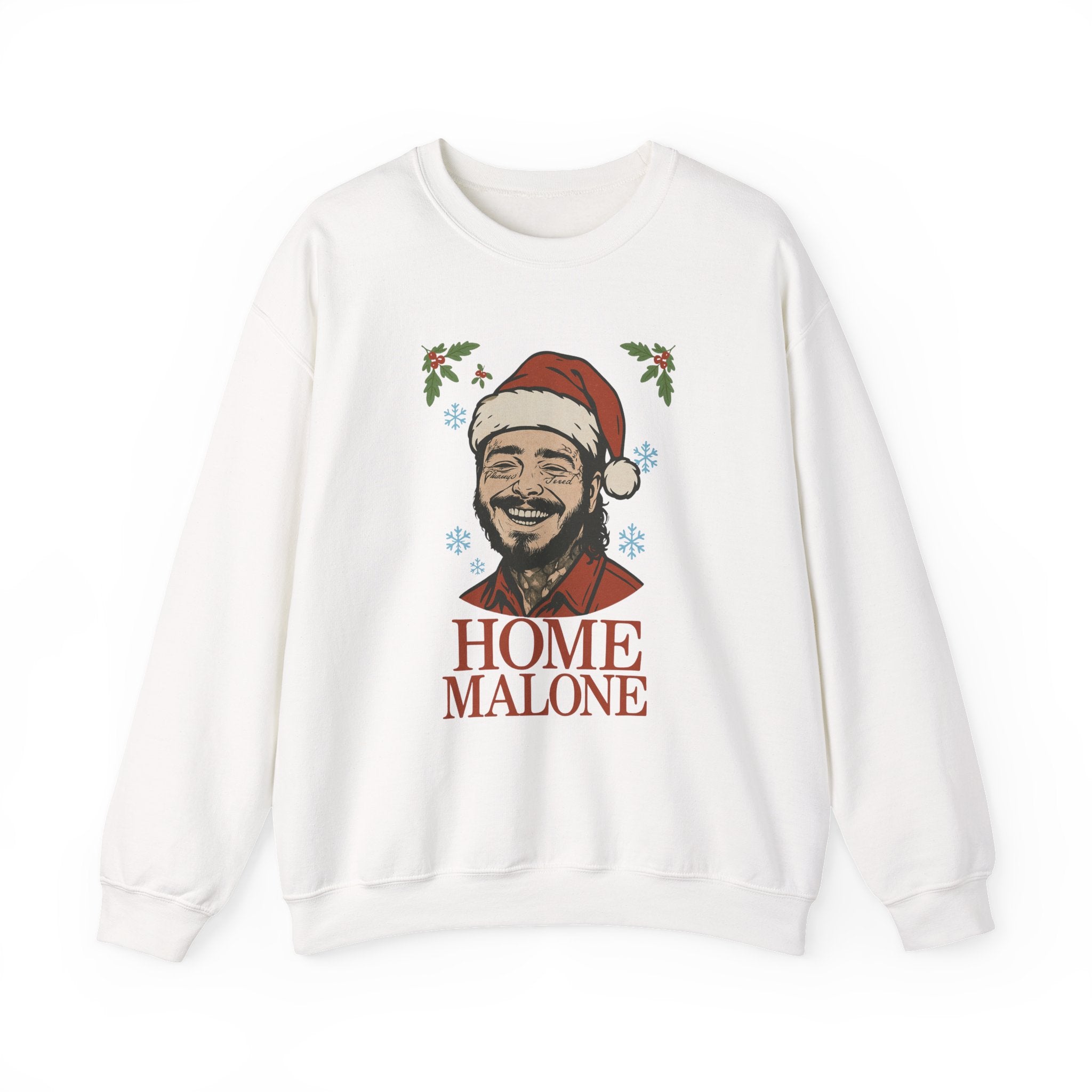 Home Malone Christmas sweatshirt | Christmas Santa hat crewneck, Ugly Christmas Sweatshirt, Gift for Posty Fan - Boo Crew Boutique