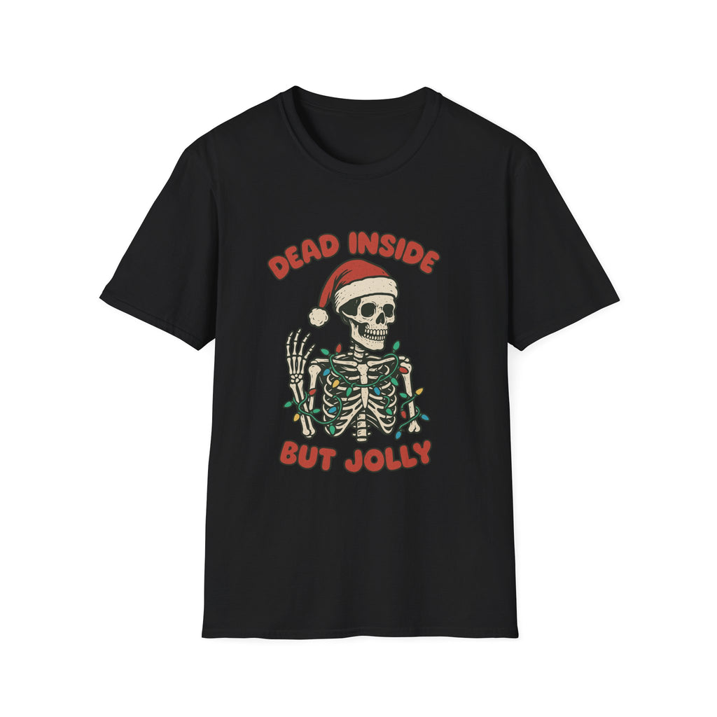 Christmas Holiday Skeleton T-Shirt, Casual Tee, Unisex Humor Shirt, Christmas Gift, Gothic Style, Halloween, Chill Vibe - Boo Crew Boutique