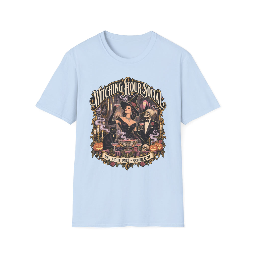 Witching Hour Social T-Shirt — Vintage Halloween Witch Design - Boo Crew Boutique