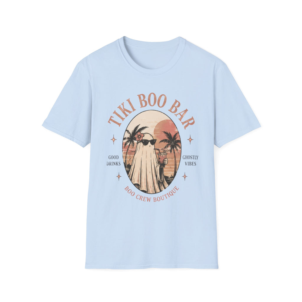 Tiki Boo Bar Vintage Beach Ghost Graphic Tee - Boo Crew Boutique