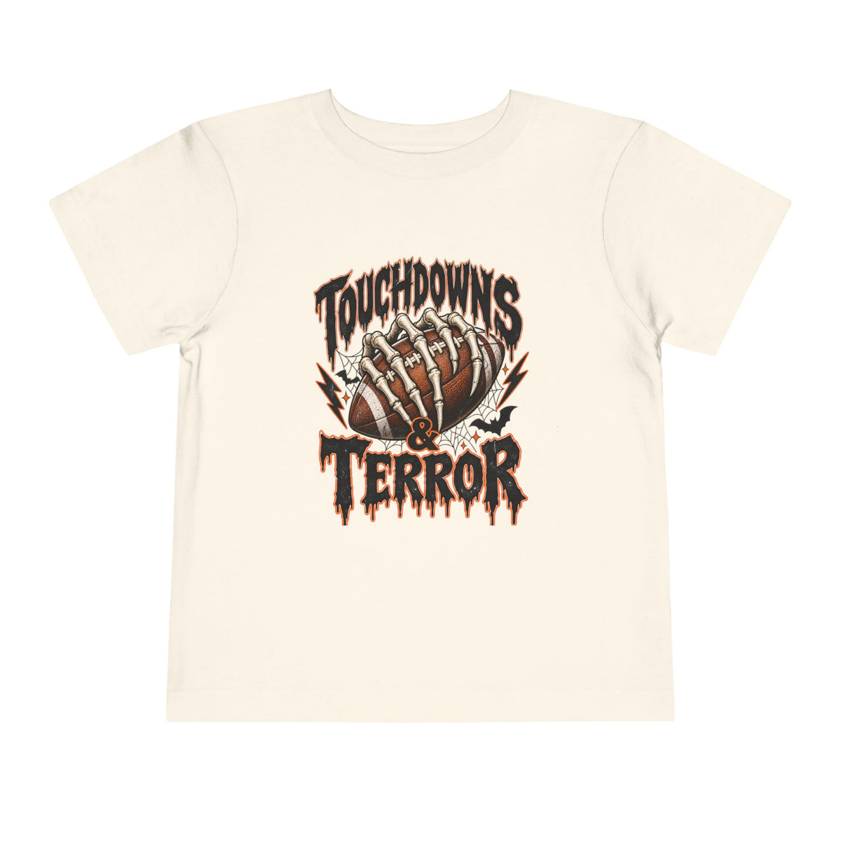 Toddler Tee — "Touchdowns & Terror" Football Graphic