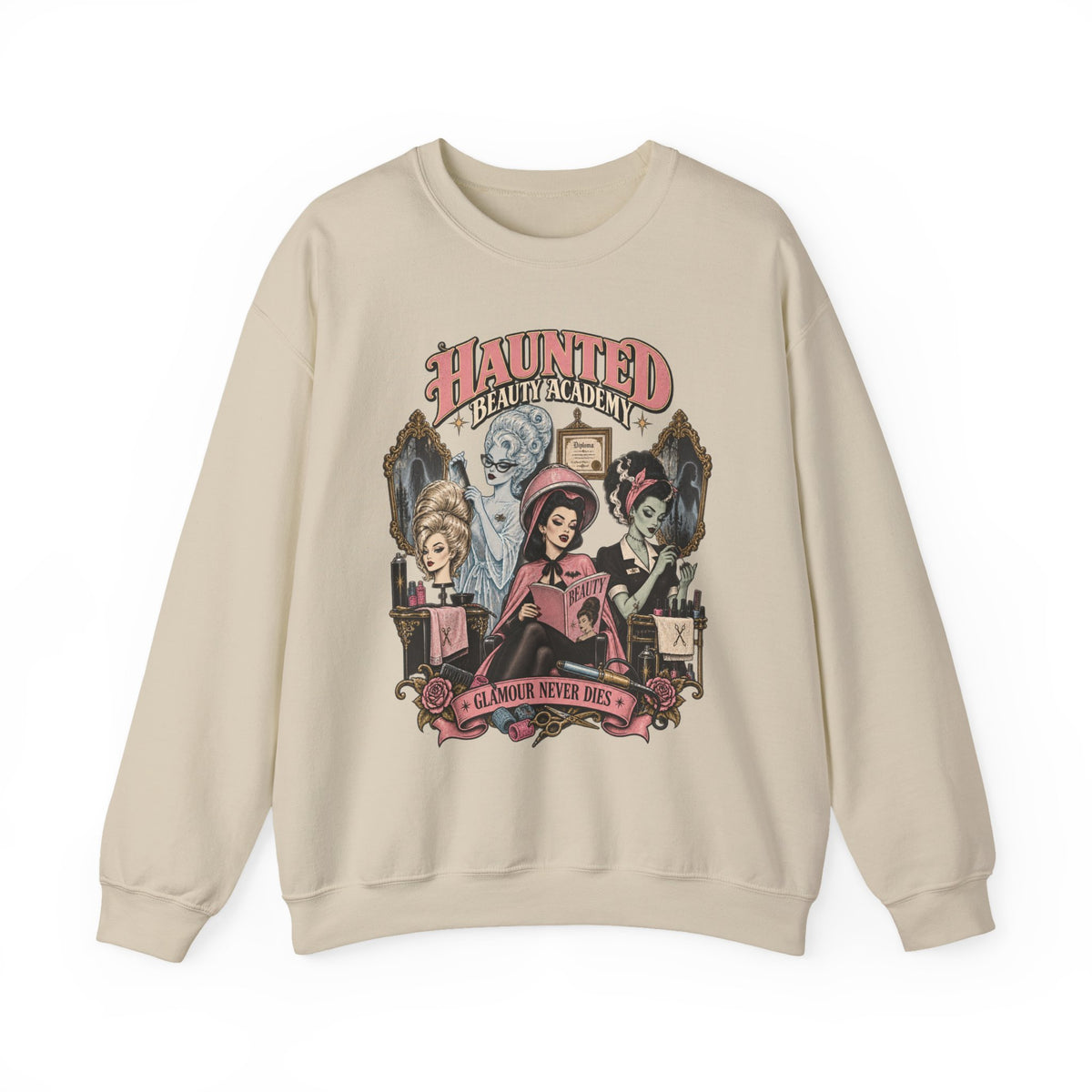 Beauty Never Dies Gothic Crewneck Sweatshirt - Boo Crew Boutique