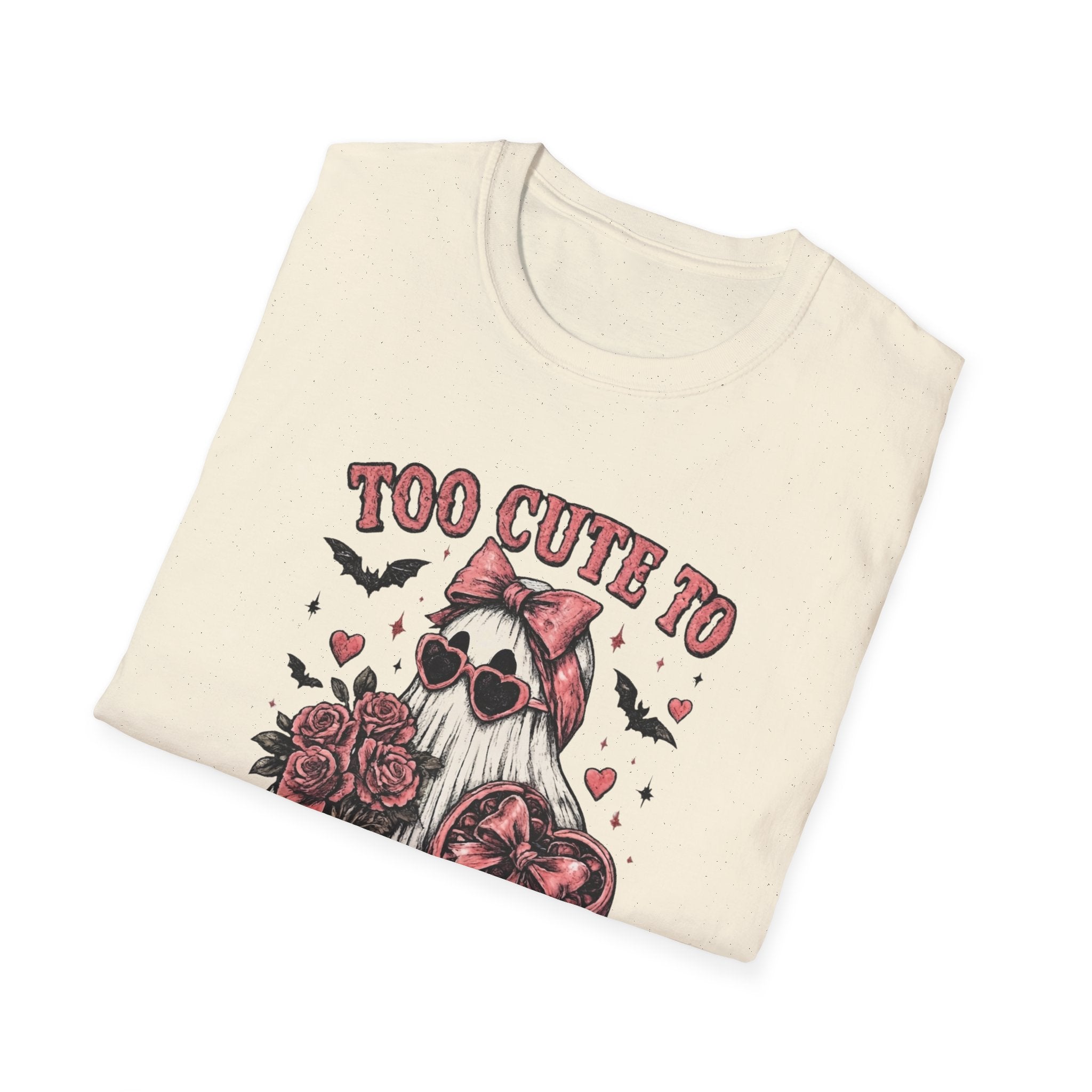 "Too Cute to Haunt" Halloween Ghost with Roses - Boo Crew Boutique