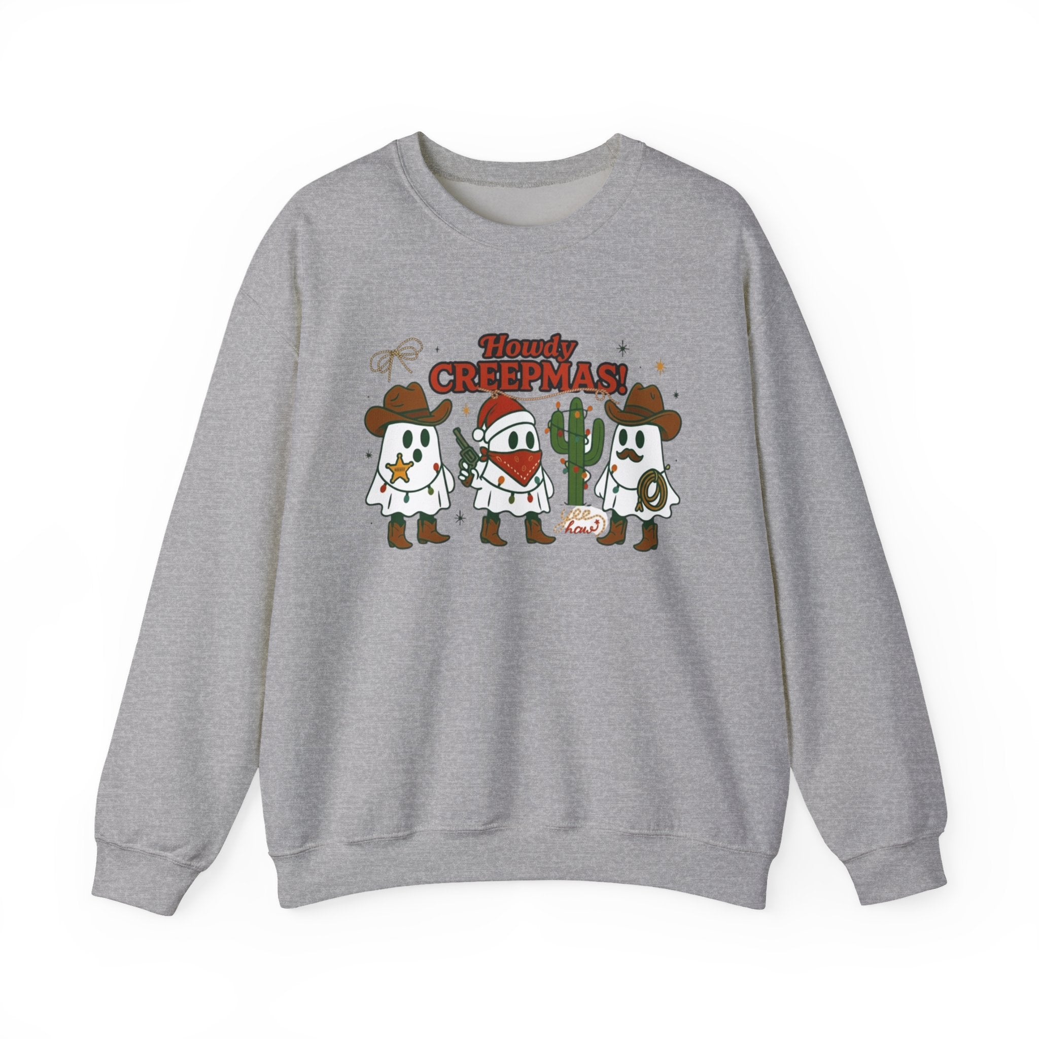 Howdy Christmas ghosts crewneck Sweatshirt | Western cowboy holiday design, Creepmas Attire - Boo Crew Boutique