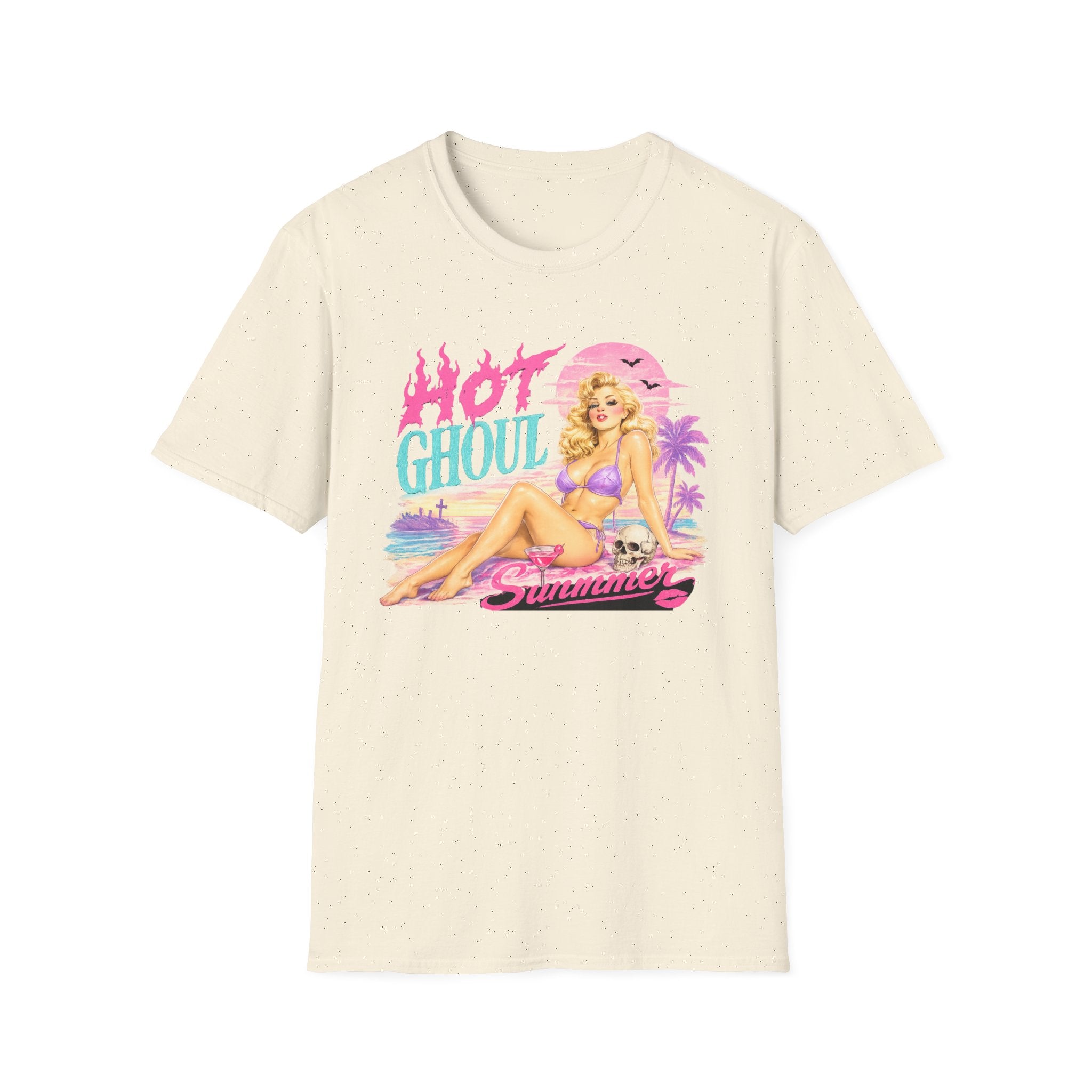 Hot Ghoul Summer T-Shirt — Retro Pinup Halloween Beach Tee - Boo Crew Boutique