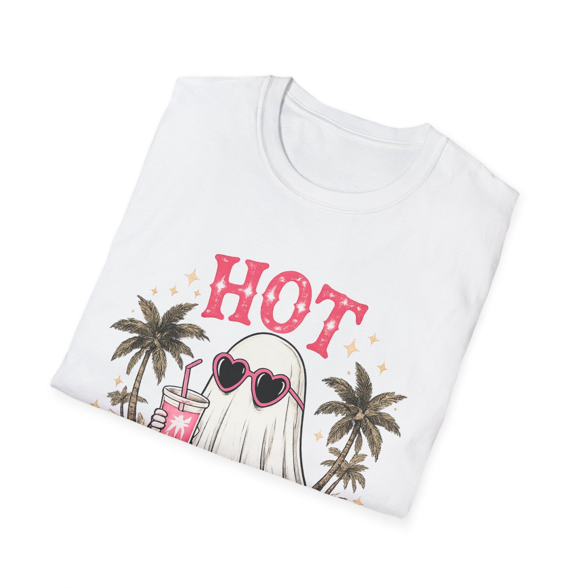"Hot Ghoul Summer" Ghost Beach Tee - Boo Crew Boutique