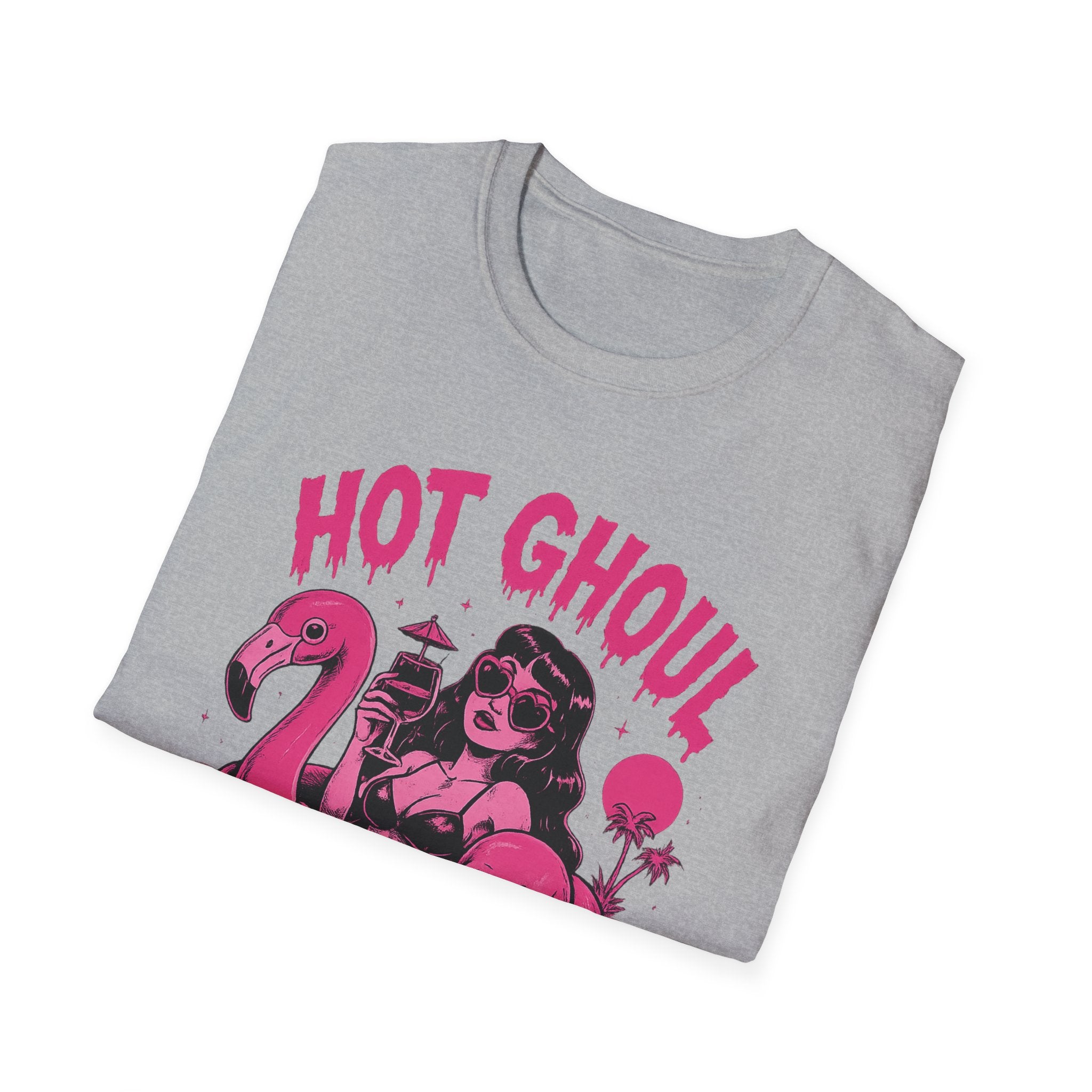 Hot Ghoul Summer T-Shirt — Retro Pink Halloween Beach Graphic - Boo Crew Boutique