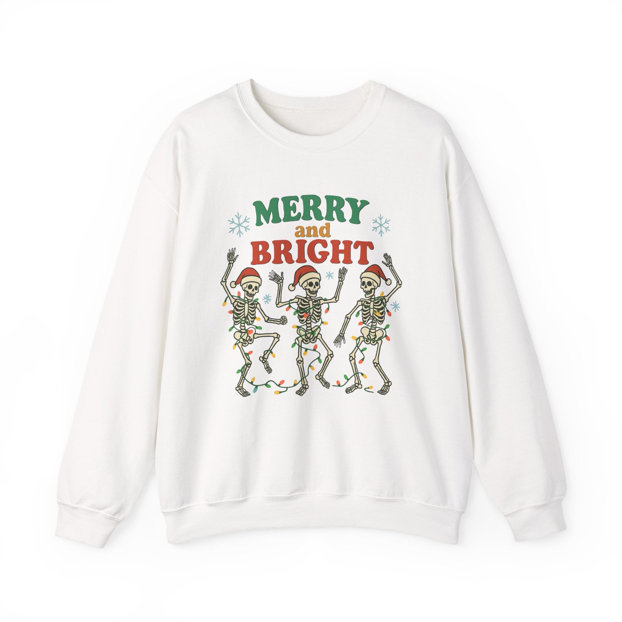 Merry and Bright Skeletons Sweatshirt - Boo Crew Boutique
