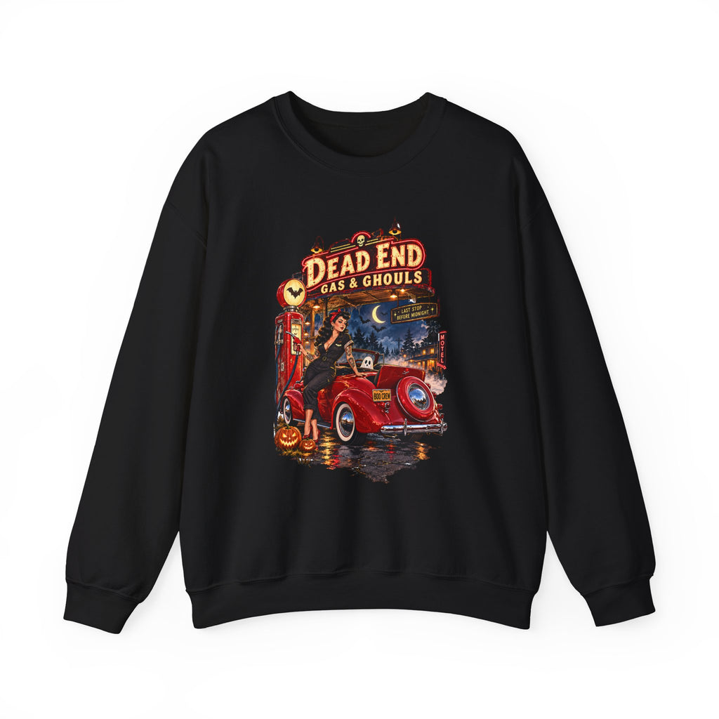 Dead End Gas & Ghouls Crewneck - Boo Crew Boutique