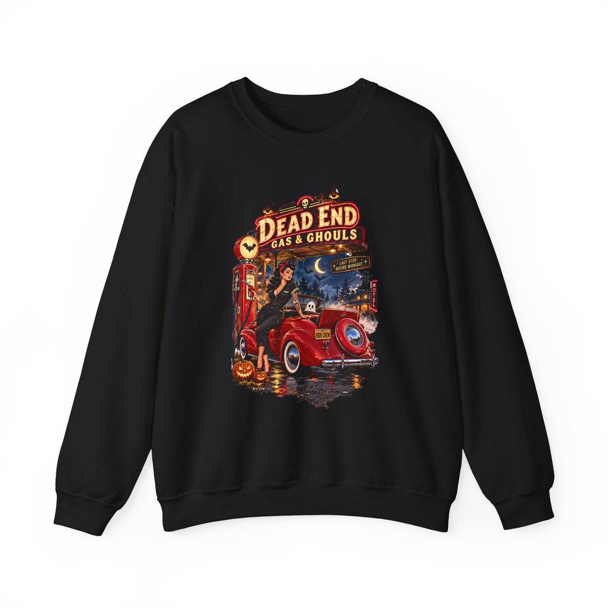 Dead End Gas & Ghouls Crewneck - Boo Crew Boutique