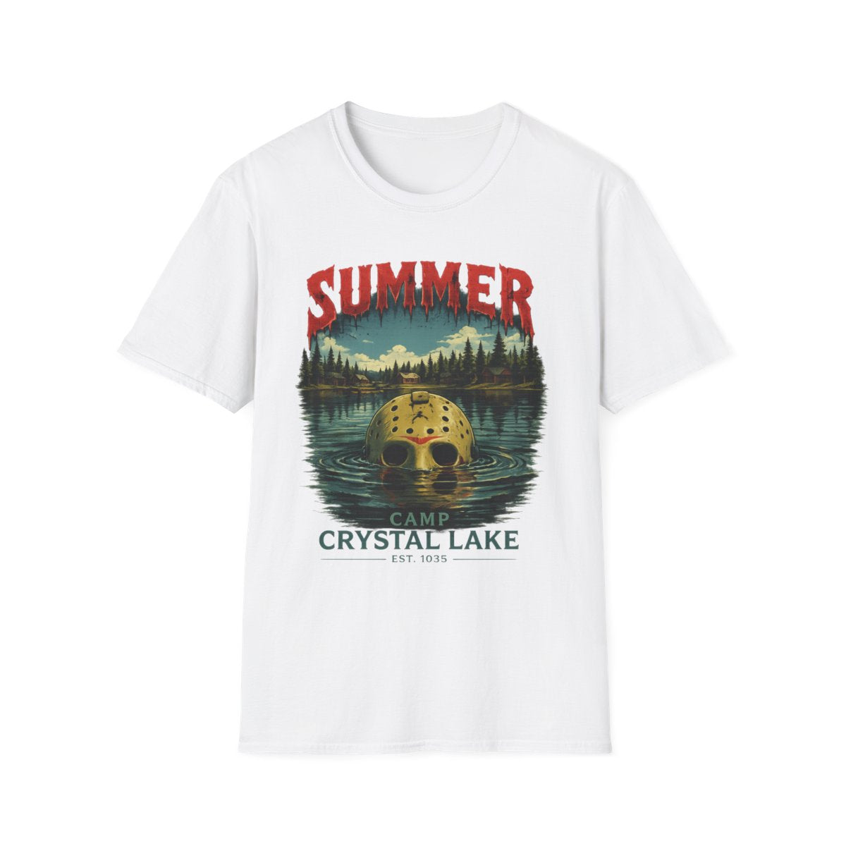 Summer Camp Crystal Lake T-Shirt — Retro Horror Lake Graphic