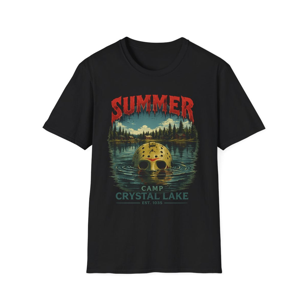 Summer Camp Crystal Lake T-Shirt — Retro Horror Lake Graphic