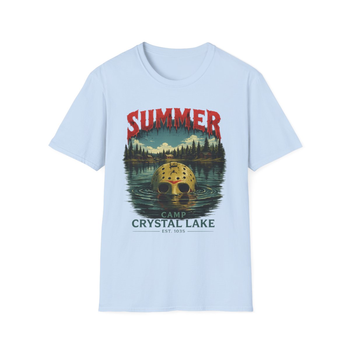 Summer Camp Crystal Lake T-Shirt — Retro Horror Lake Graphic