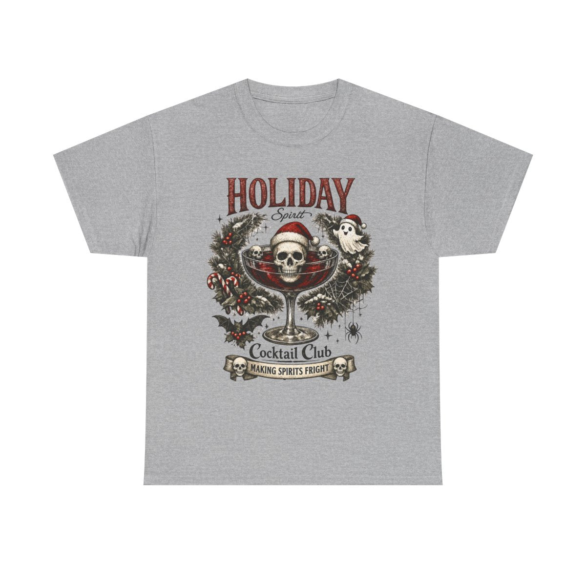 Holiday Cocktail Club T-Shirt — Festive Christmas Cocktail Graphic Tee - Boo Crew Boutique