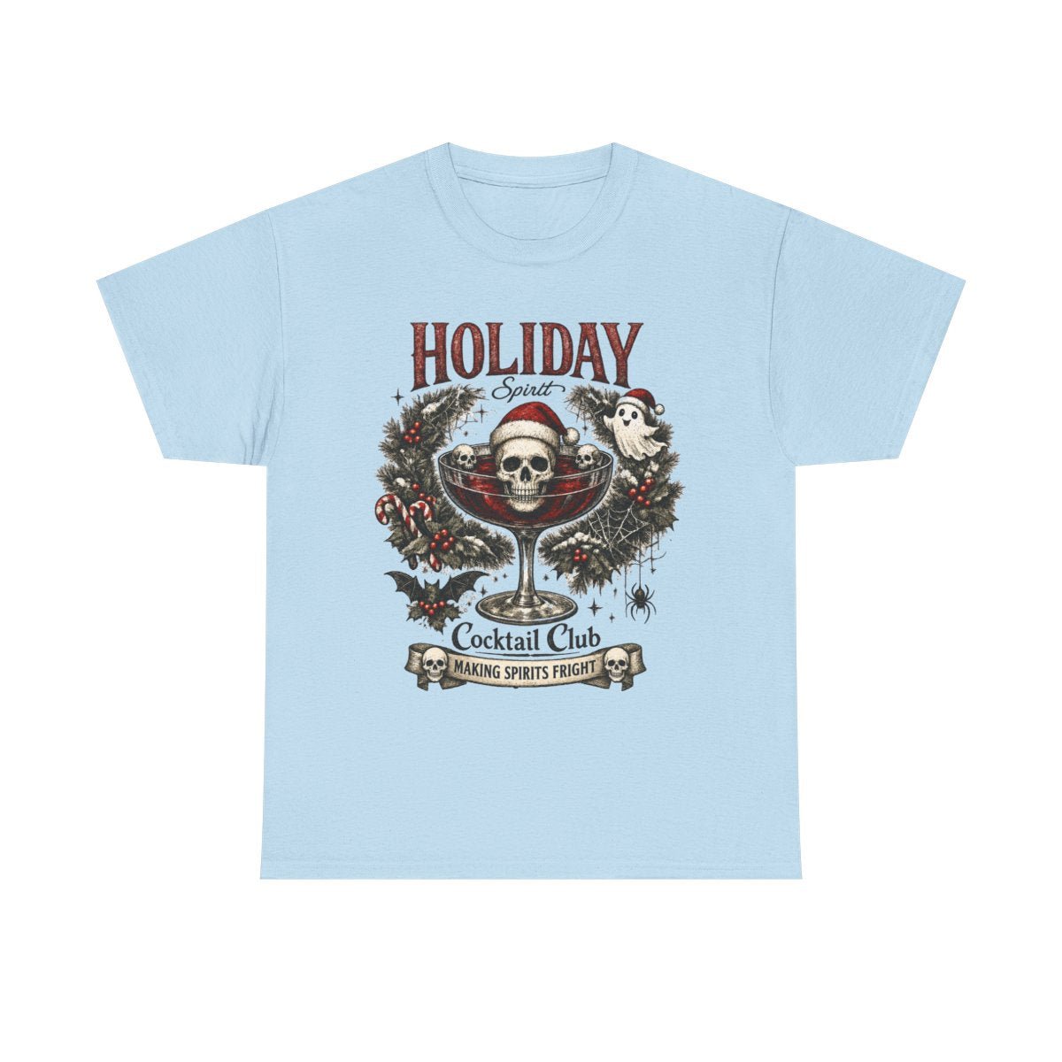 Holiday Cocktail Club T-Shirt — Festive Christmas Cocktail Graphic Tee - Boo Crew Boutique