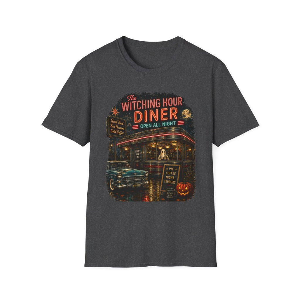 Witching Hour Diner T-Shirt — Vintage Neon Horror Retro Tee