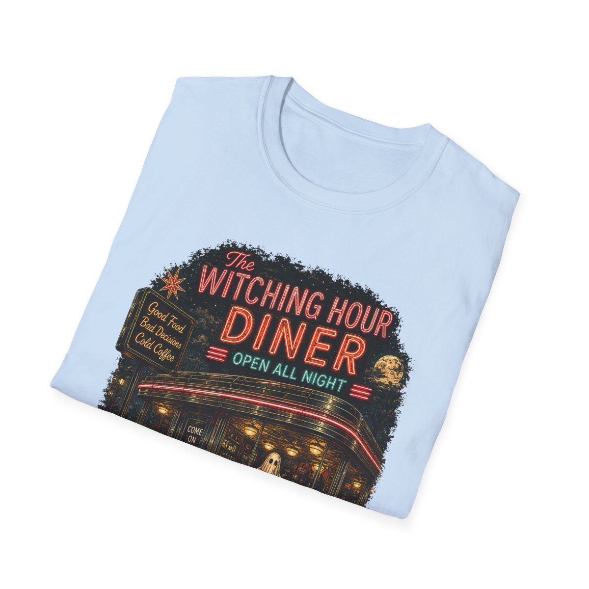 Witching Hour Diner T-Shirt — Vintage Neon Horror Retro Tee