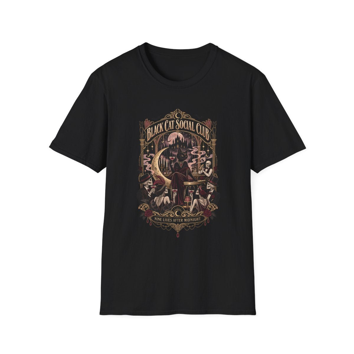 Black Cat Social Club Tee - Boo Crew Boutique