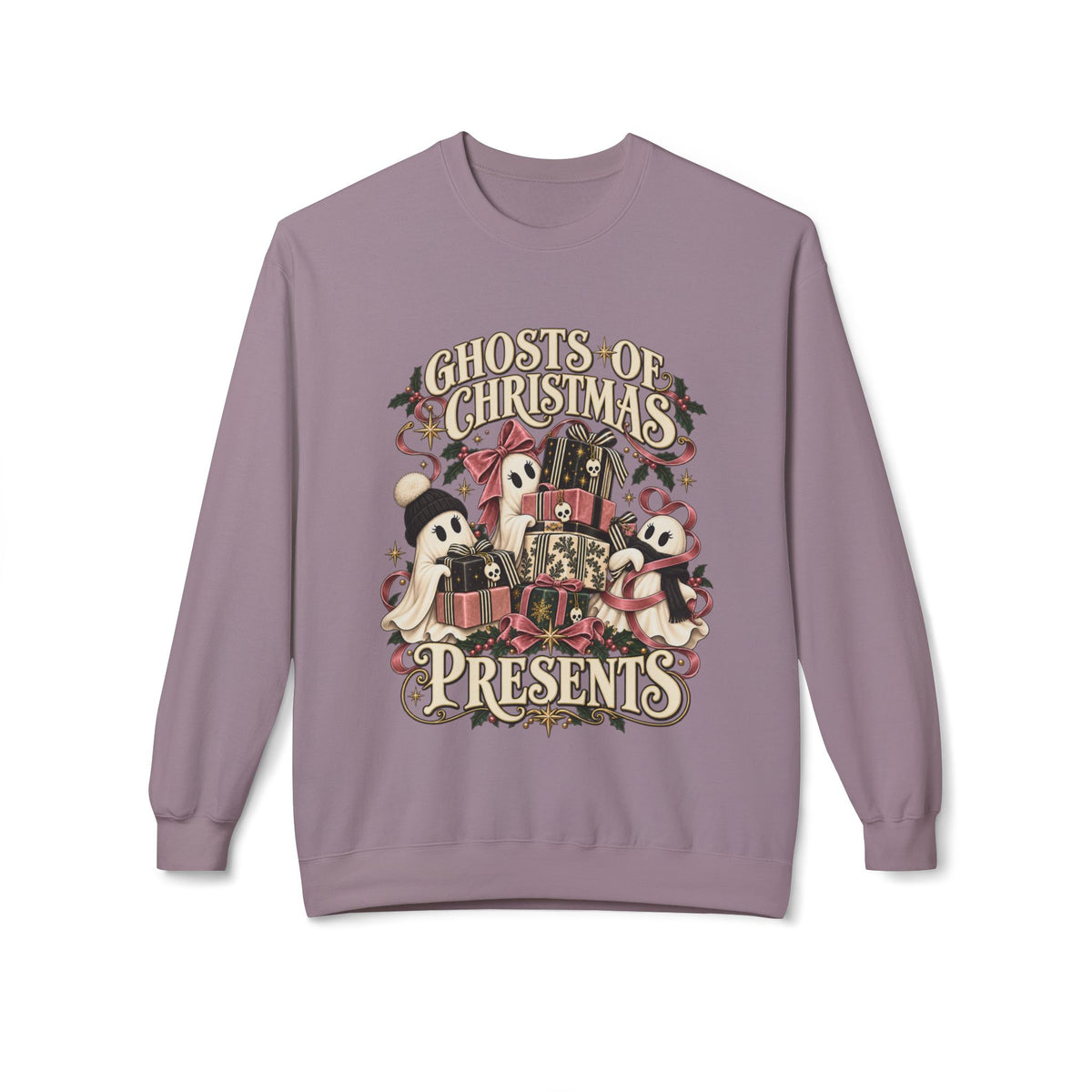 Ghosts of Christmas Presents Holiday Crewneck Sweatshirt - Boo Crew Boutique