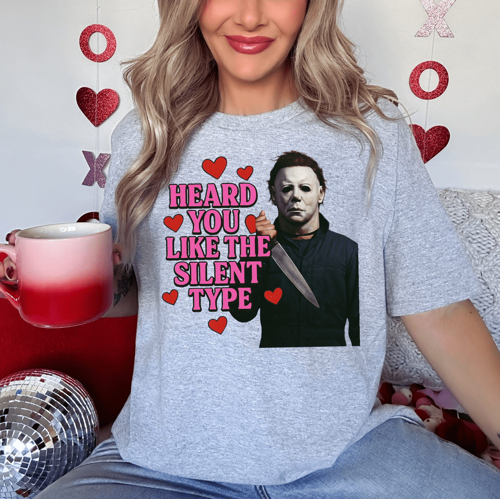 Heard You Like The Silent Type Tee | Horror Michael Myers Valentine Shirt - Boo Crew Boutique