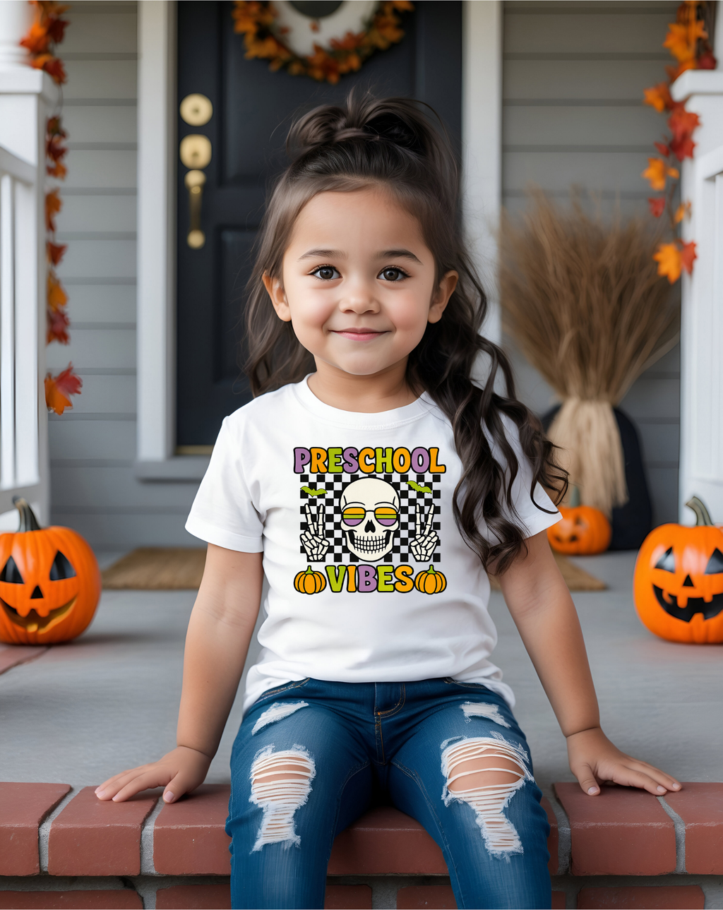 Toddler Halloween Tee, Fun Preschool Tee, Cute Kid's Shirt, Pumpkin Vibes Shirt, Fall Celebration Apparel, Toddler Halloween Tee