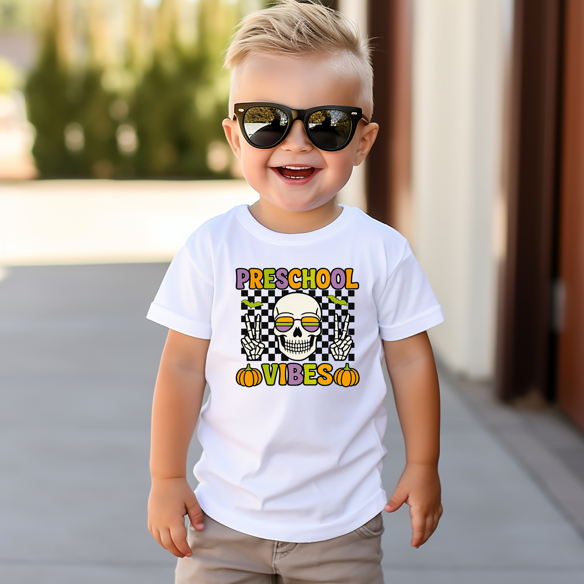 Toddler Halloween Tee, Fun Preschool Tee, Cute Kid's Shirt, Pumpkin Vibes Shirt, Fall Celebration Apparel, Toddler Halloween Tee