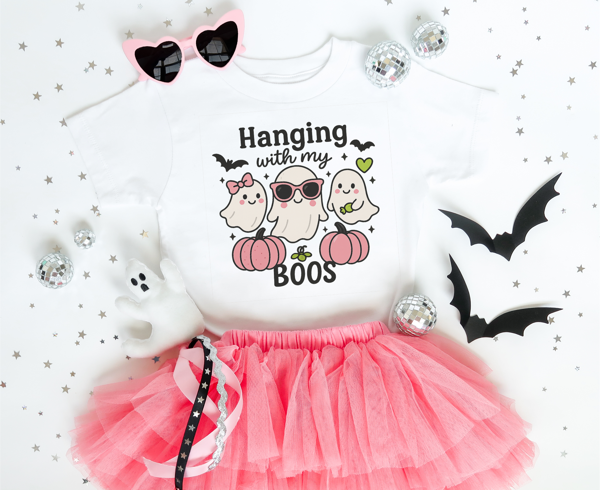 Toddler Halloween Tee - Hanging with My Boos, Cute Ghost Shirt, Kids Halloween Outfit, Toddler Costume, Fall Fashion