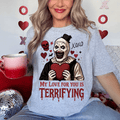 Valentine's Day Horror Tee, Unisex Heavy Cotton Tee, Terrifier Horror Shirt, Valentine's Gift, Unique Graphic Tee, Gift for Horror Fan - Boo Crew Boutique