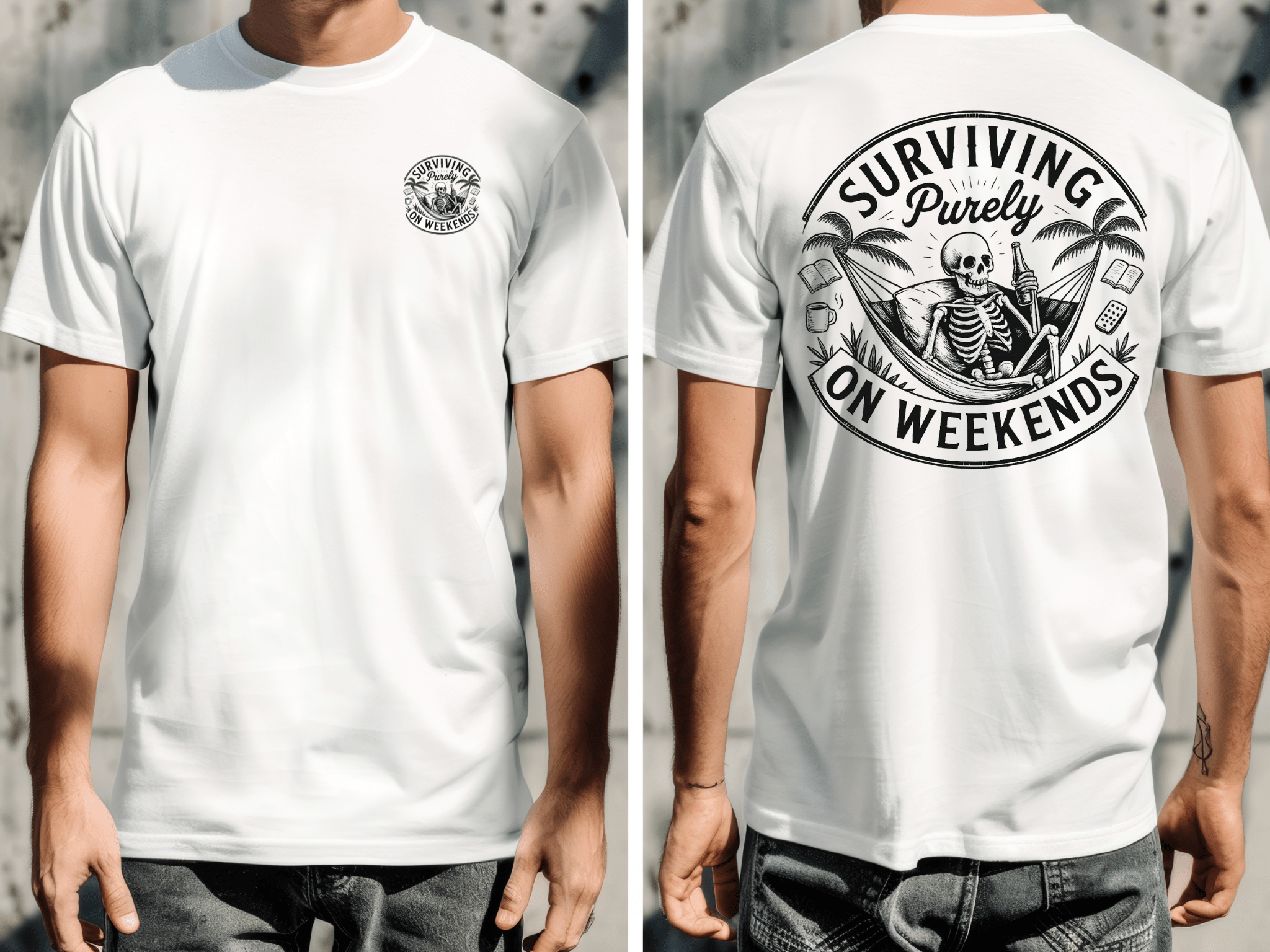 Surviving Purely on Weekends T-Shirt - Boo Crew Boutique