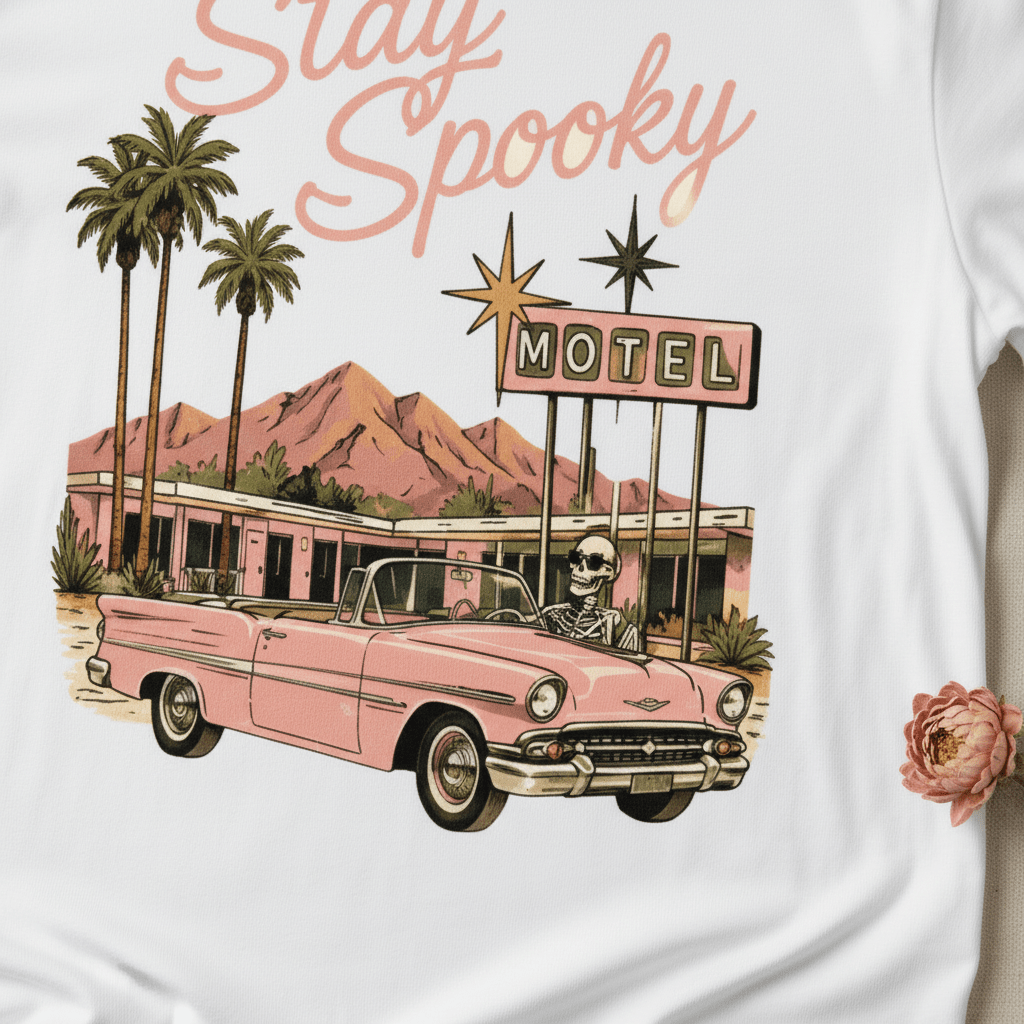 Stay Spooky Palm Springs Motel T-Shirt - Boo Crew Boutique