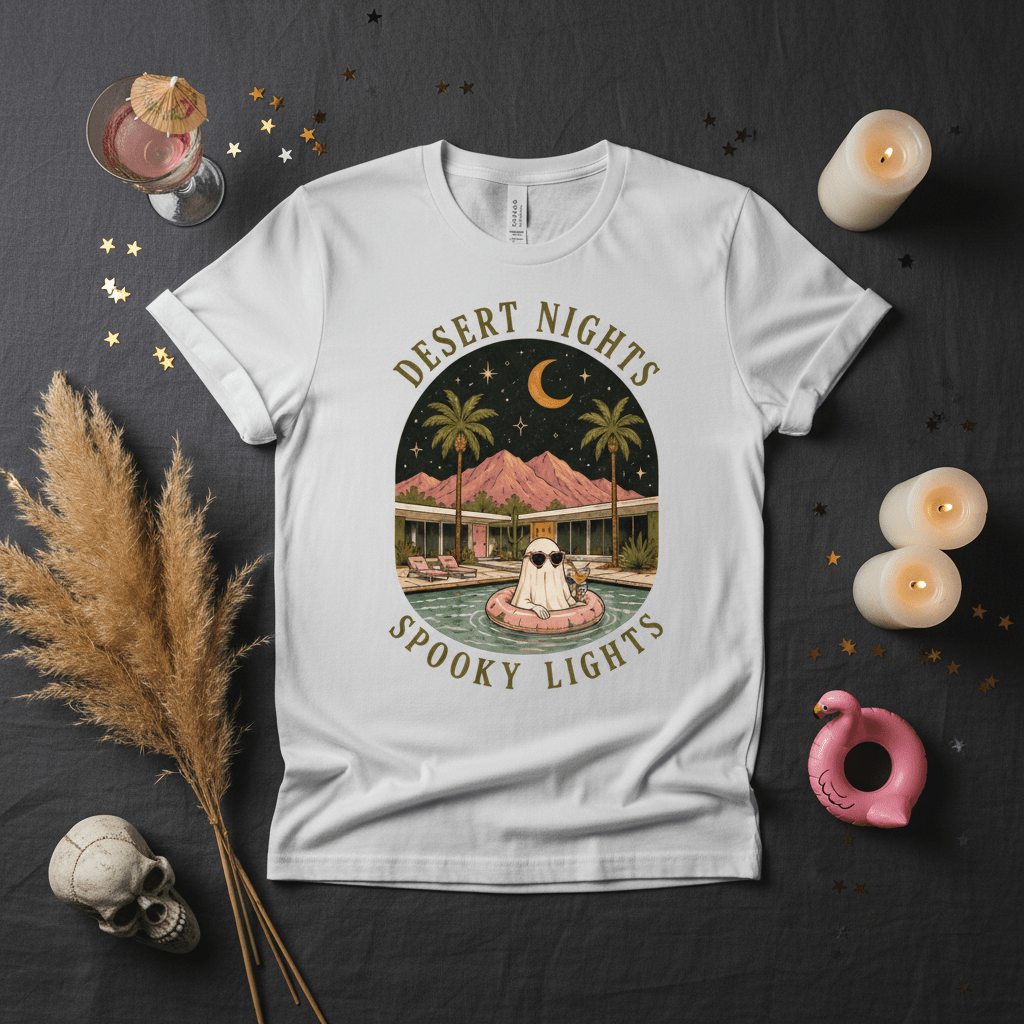Desert Nights T-Shirt — Retro Moonlit Palm Graphic Tee - Boo Crew Boutique