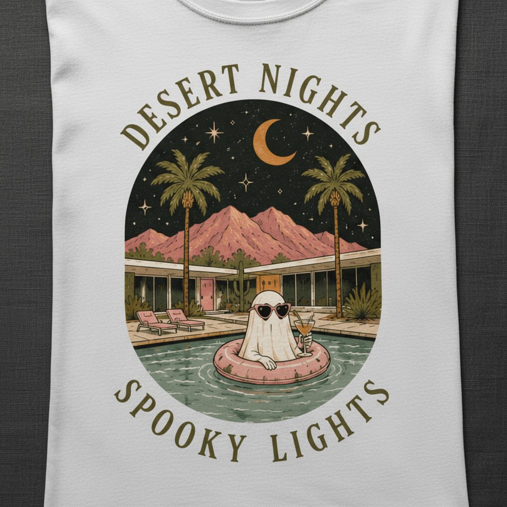 Desert Nights T-Shirt — Retro Moonlit Palm Graphic Tee - Boo Crew Boutique