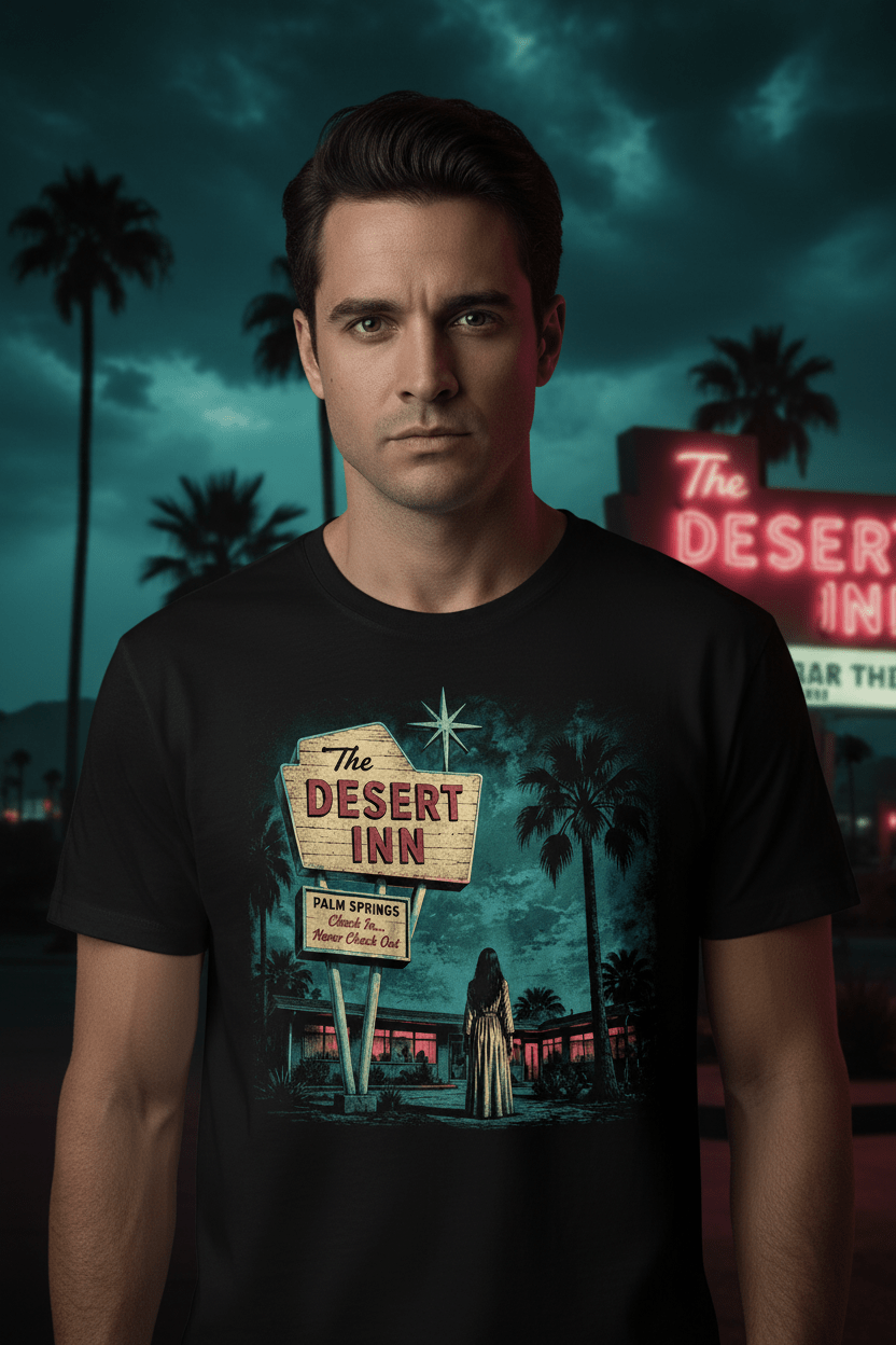Retro Palm Springs Motel Vintage Sign Tee - Boo Crew Boutique