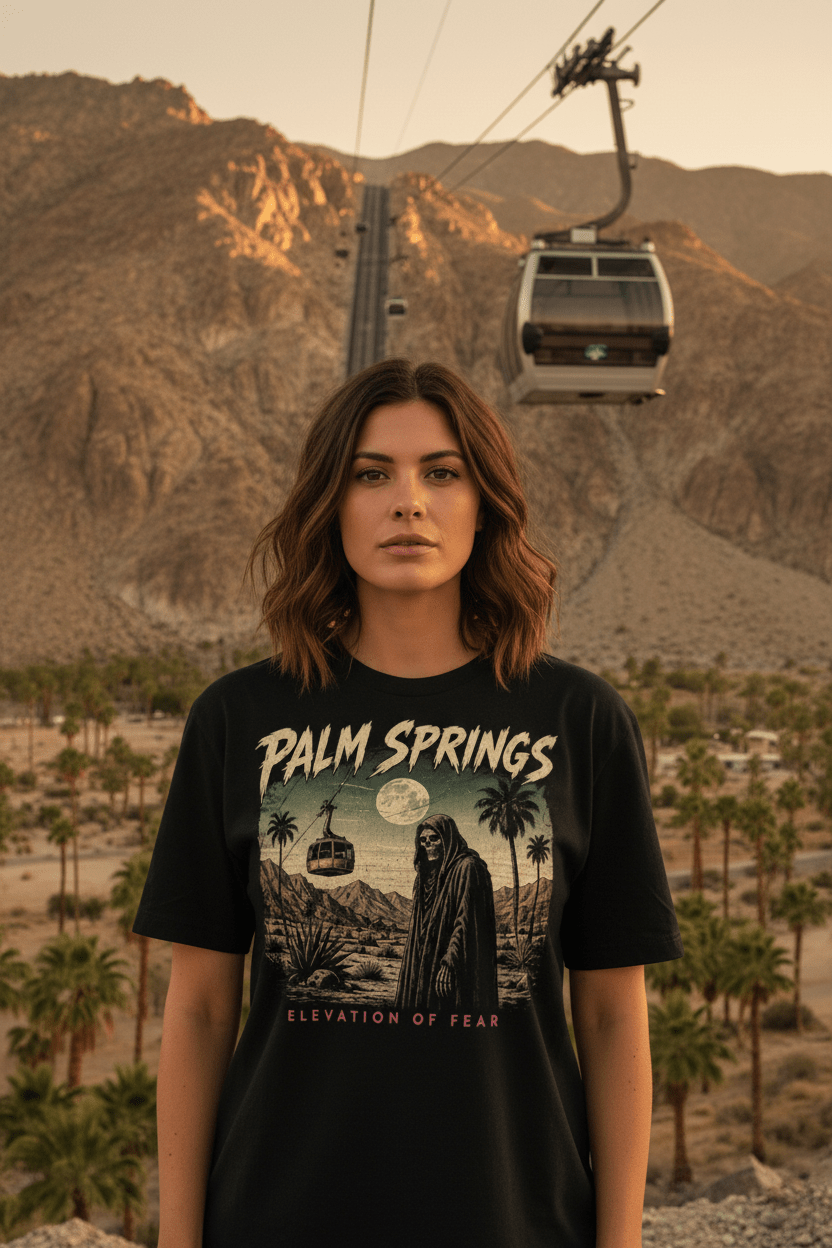 Palm Springs T‑Shirt — Vintage Desert Horror Graphic Tee - Boo Crew Boutique