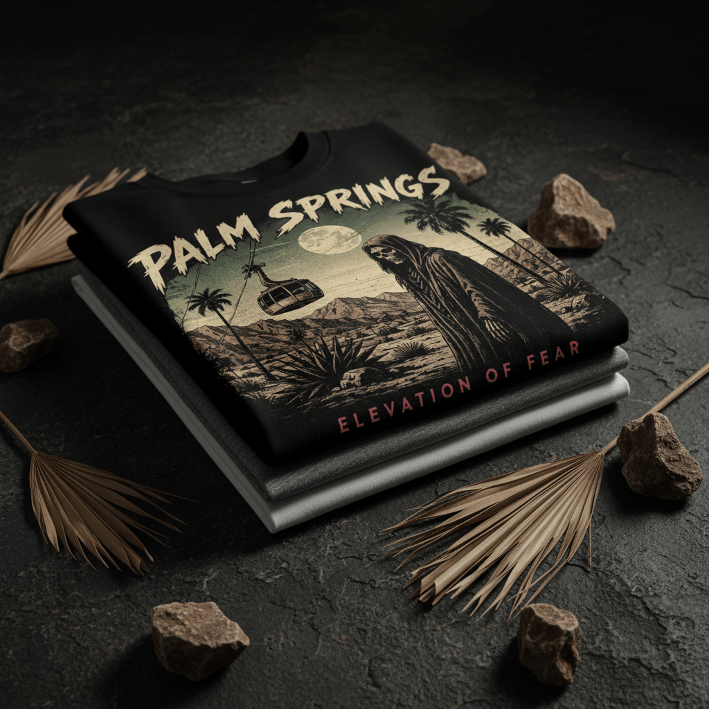 Palm Springs T‑Shirt — Vintage Desert Horror Graphic Tee - Boo Crew Boutique