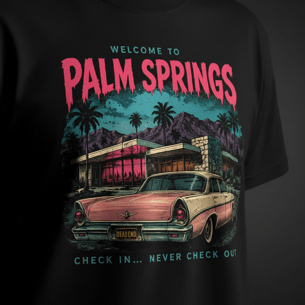 Welcome to Palm Springs T-Shirt — Retro Palm Trees & Vintage Car Tee - Boo Crew Boutique