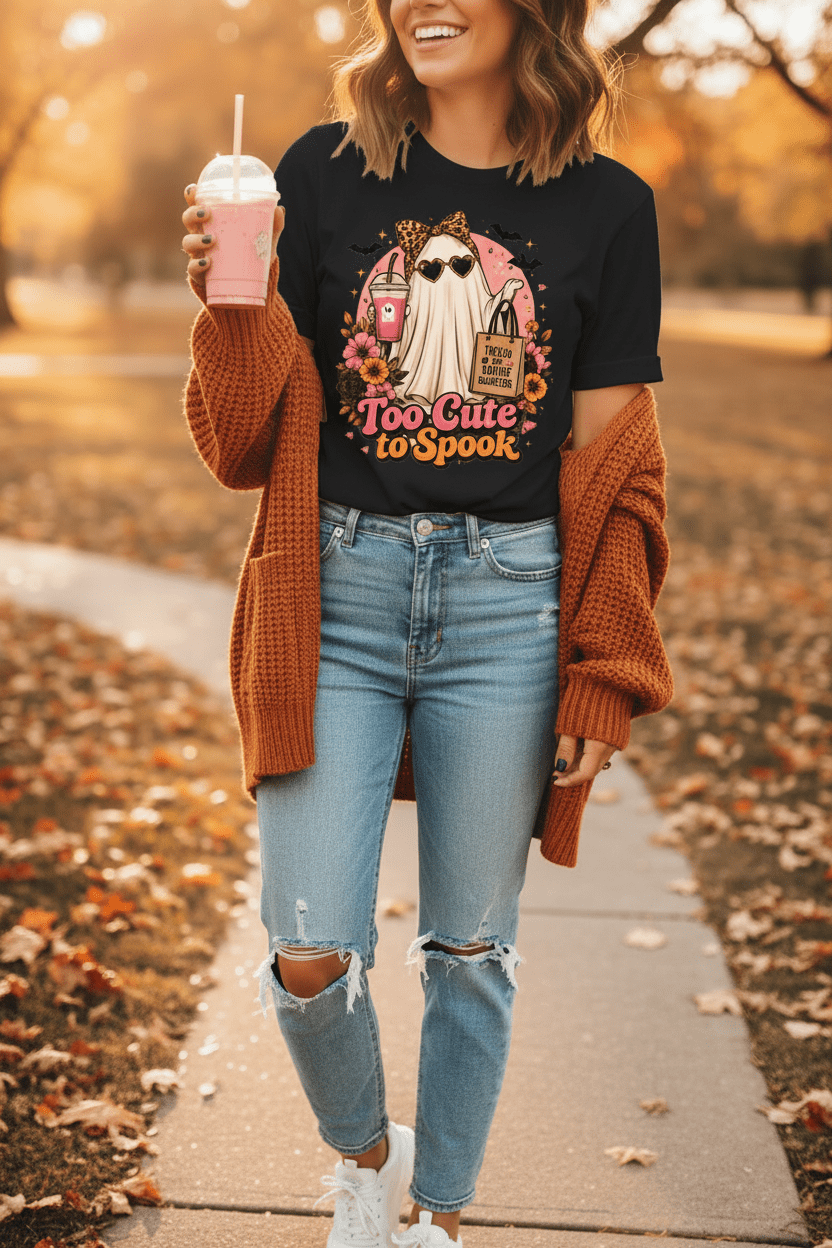 Too Cute To Spook Halloween T-Shirt - Boo Crew Boutique