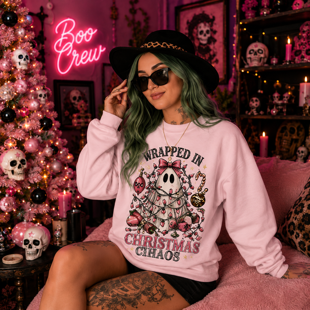 Wrapped in Christmas Chaos Crewneck