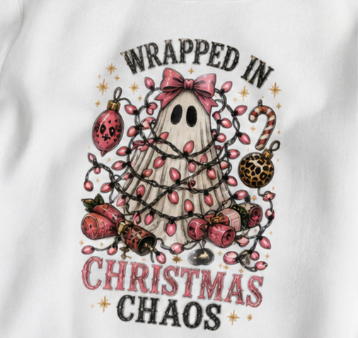 Wrapped in Christmas Chaos Crewneck
