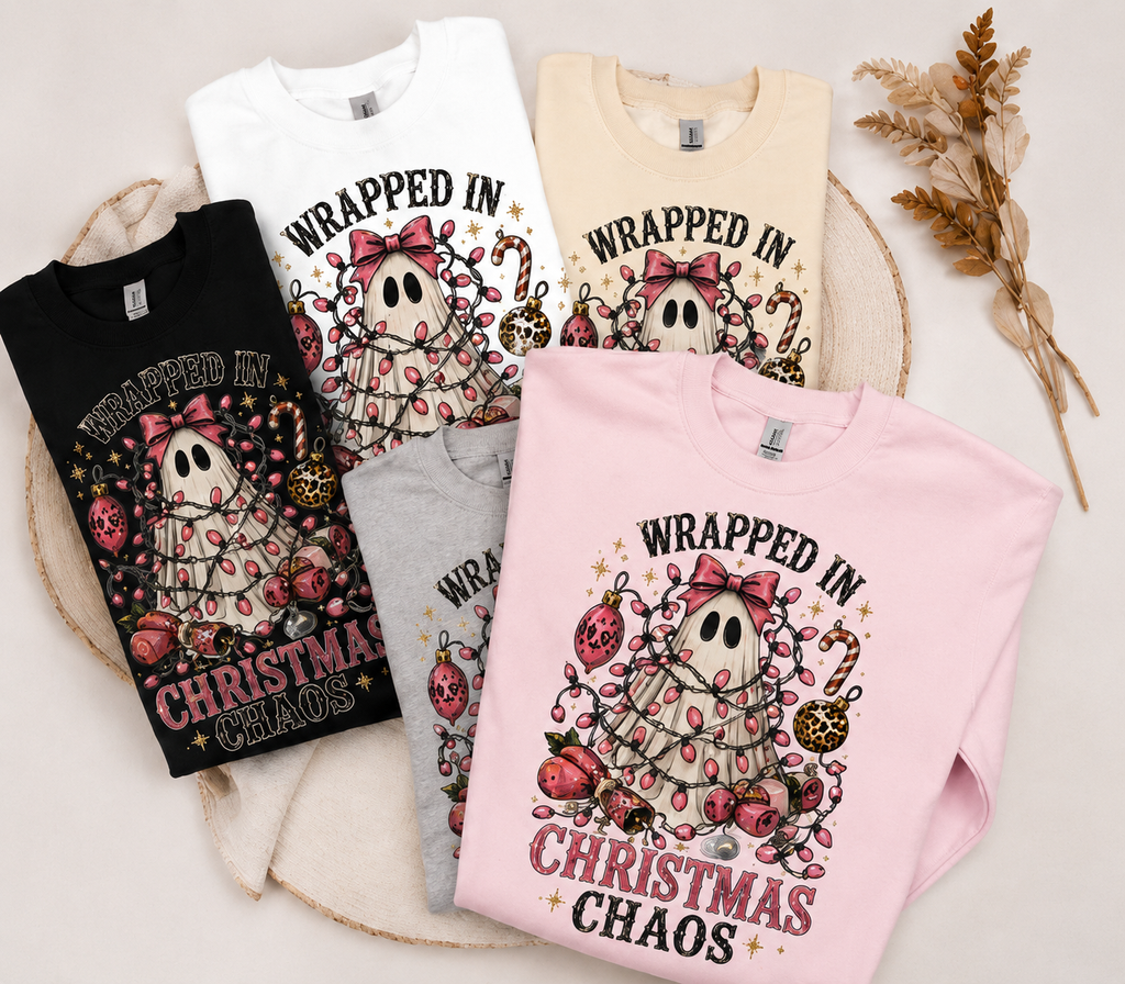 Wrapped in Christmas Chaos Crewneck