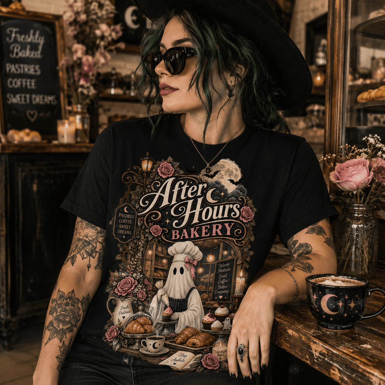 After Hours Bakery Tee | Cottagecore Halloween Tee - Boo Crew Boutique
