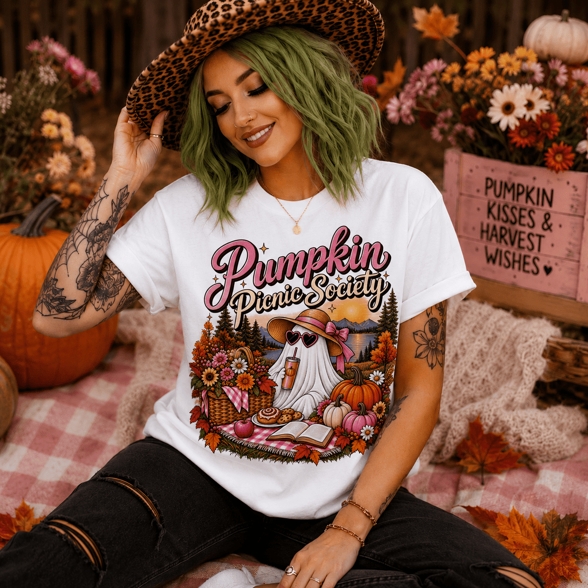 Pumpkin Picnic Society T-Shirt — Cozy Fall Graphic Tee - Boo Crew Boutique