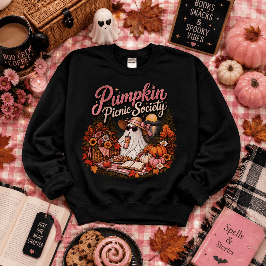 Sweatshirt — Pumpkin Picnic Society Fall Graphic Crewneck - Boo Crew Boutique