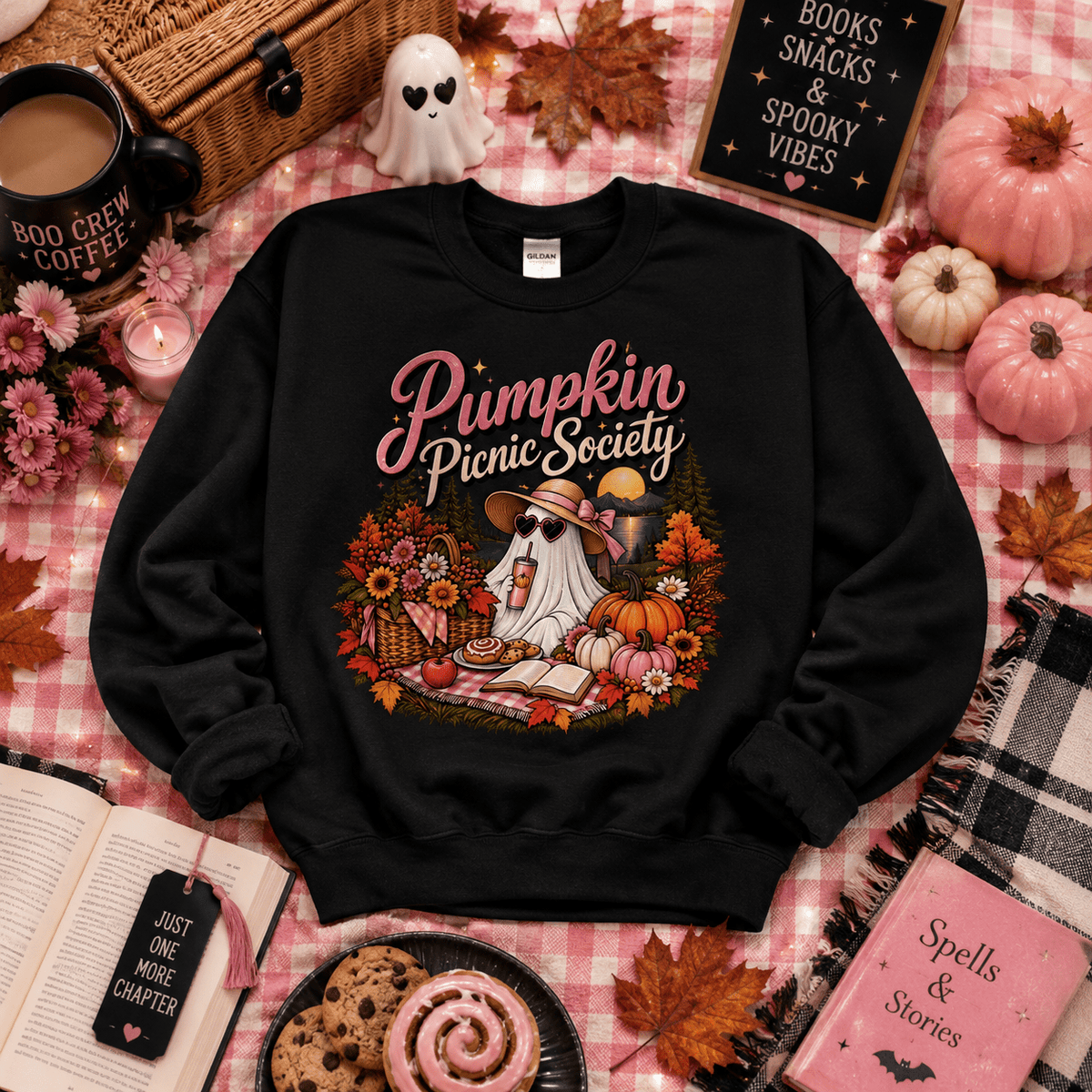 Sweatshirt — Pumpkin Picnic Society Fall Graphic Crewneck - Boo Crew Boutique