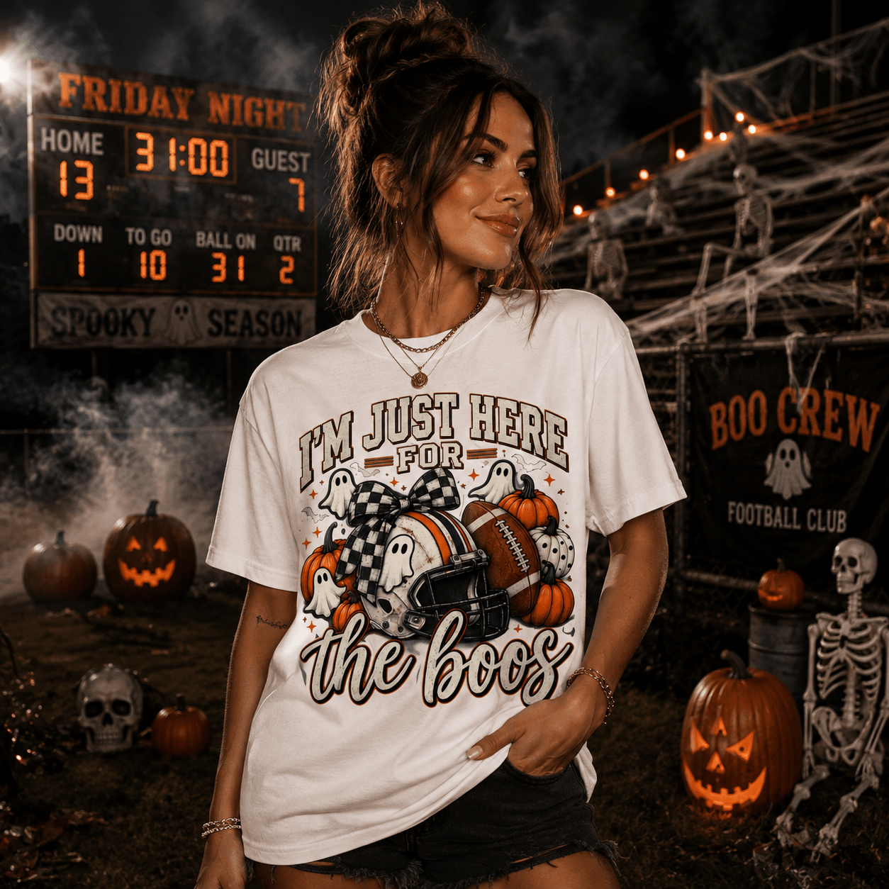 Halloween 'I'm Just Here for the Boos' T-Shirt - Boo Crew Boutique