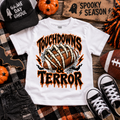 Toddler Tee — "Touchdowns & Terror" Football Graphic