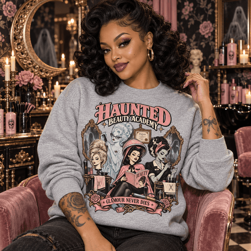 Beauty Never Dies Gothic Crewneck Sweatshirt - Boo Crew Boutique