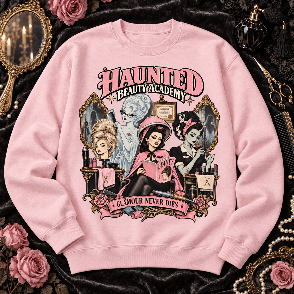 Beauty Never Dies Gothic Crewneck Sweatshirt - Boo Crew Boutique