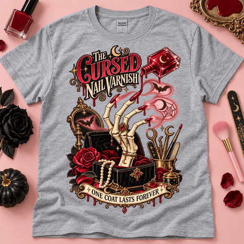 Cursed Hand Tarot Tee — Vintage Occult Graphic - Boo Crew Boutique
